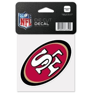 San Francisco 49ers NFL Football 4" x 4" Decal - Dynasty Sports & Framing 