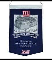 New York Giants Met Life Stadium Wool Banner - Dynasty Sports & Framing 