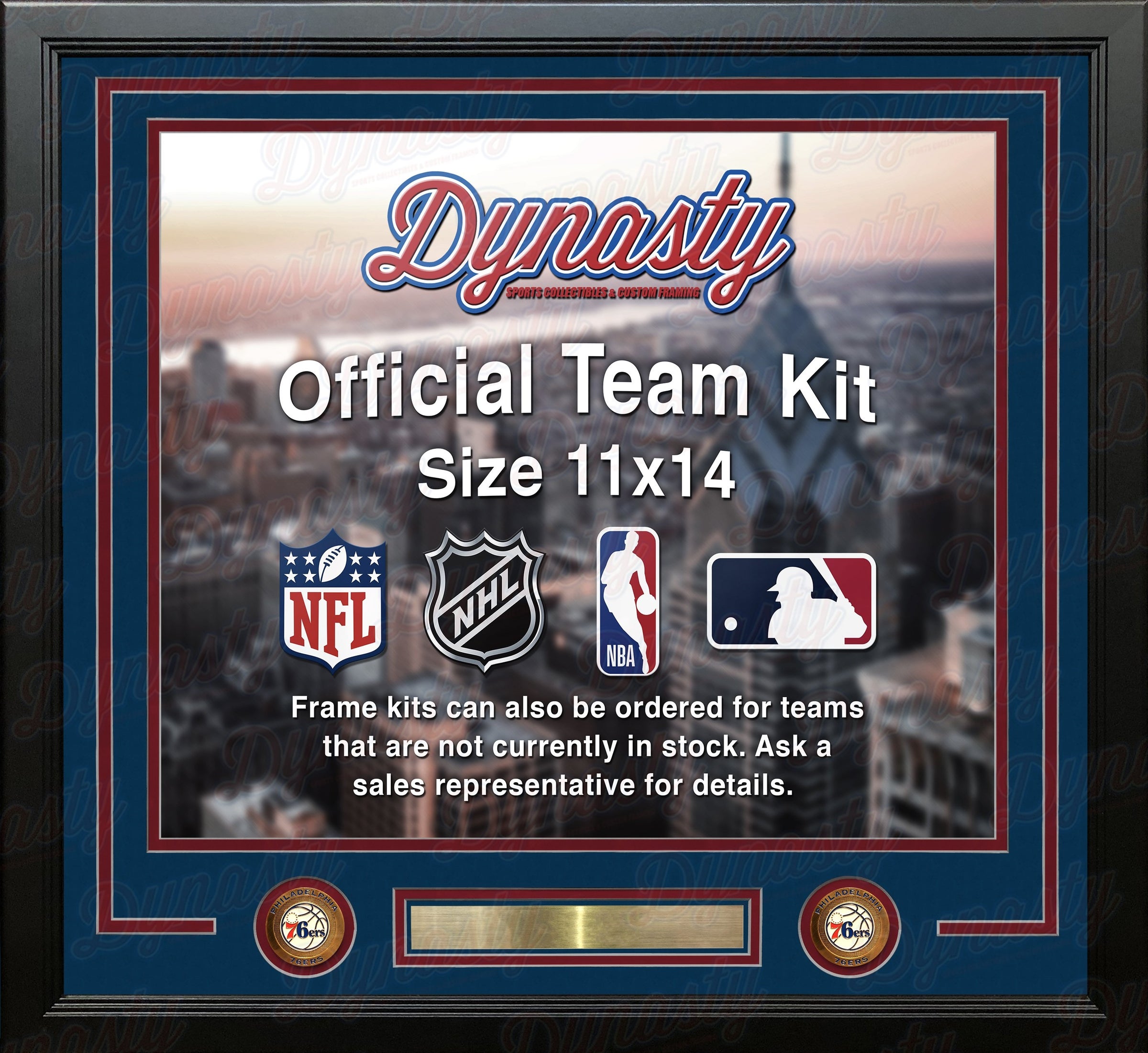 Philadelphia 76ers Custom NBA Basketball 11x14 Picture Frame Kit - Dynasty Sports & Framing 