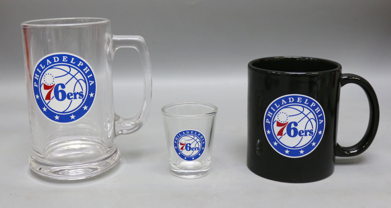 Philadelphia 76ers 3-Piece Glassware Gift Set - Dynasty Sports & Framing 