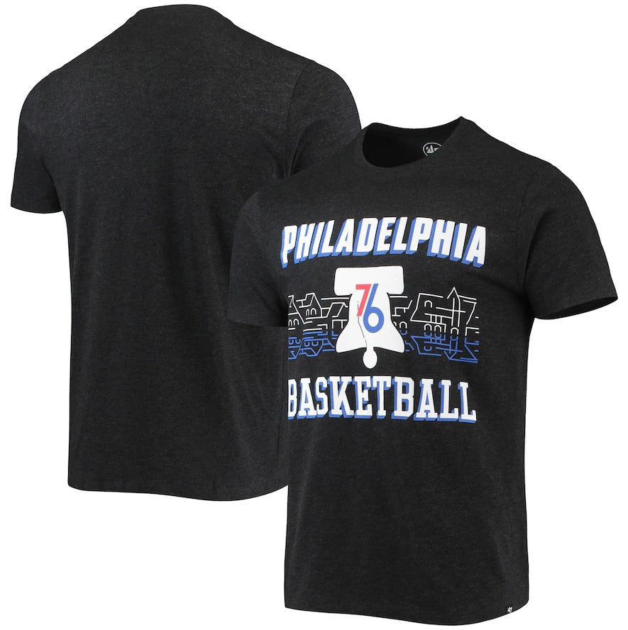 Philadelphia 76ers '47 City Edition Black Club T-Shirt - Dynasty Sports & Framing 