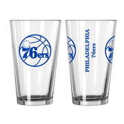 Philadelphia 76ers Game Day Pint Glass - Dynasty Sports & Framing 