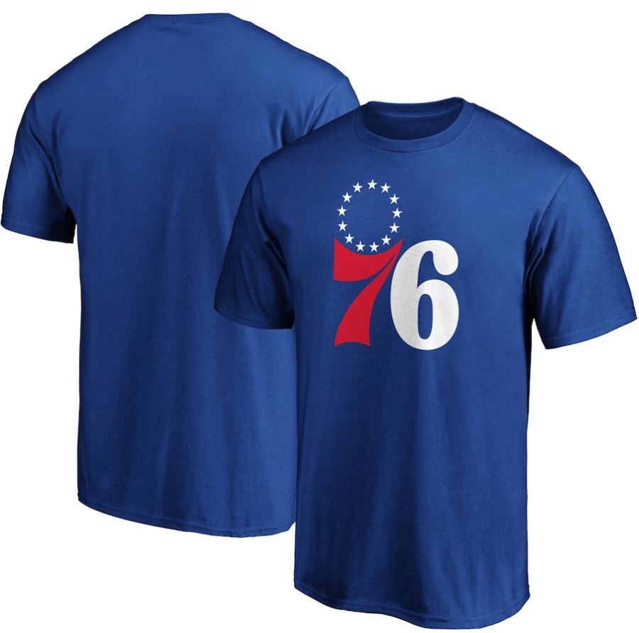 Philadelphia 76ers Royal Primary Team Logo T-Shirt - Dynasty Sports & Framing 