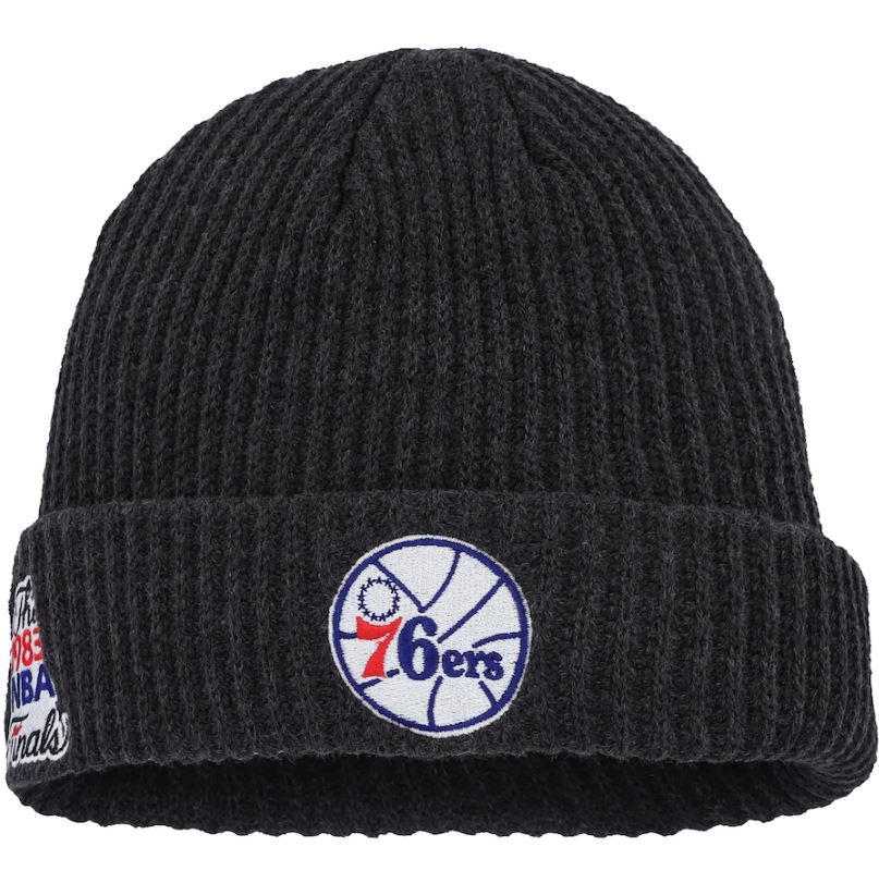 Philadelphia 76ers Mitchell & Ness Hardwood Classics 1983 NBA Finals Short Stuff Cuffed Knit Hat - Dynasty Sports & Framing 