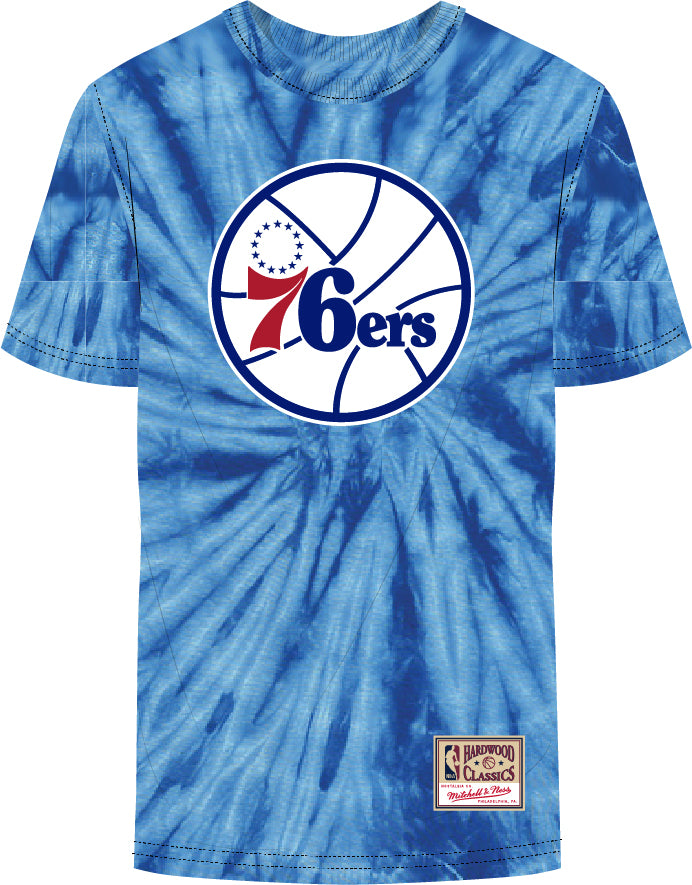Philadelphia 76ers Mitchell & Ness Blue Thrasher T-Shirt - Dynasty Sports & Framing 
