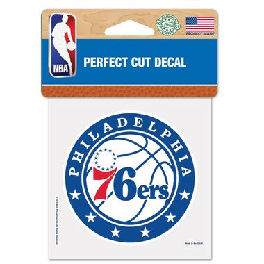 Philadelphia 76ers NBA Basketball 4" x 4" Decal - Dynasty Sports & Framing 