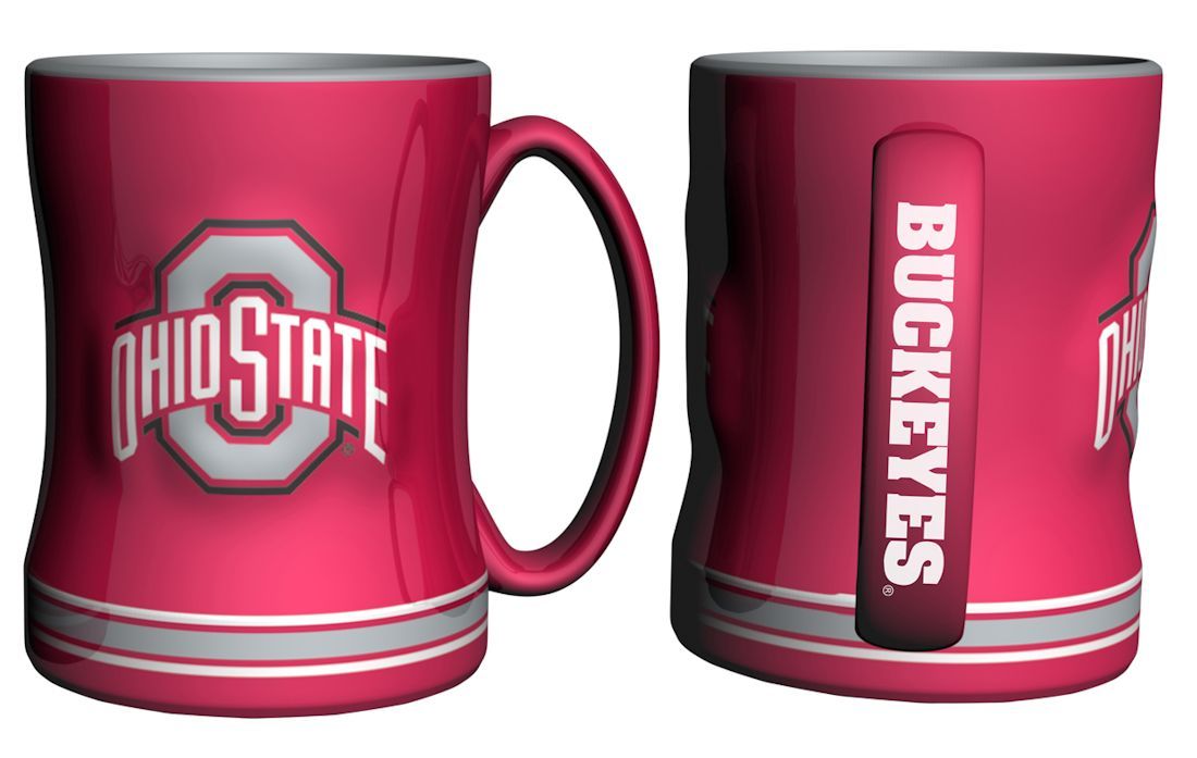 Ohio State Buckeyes NCAA College Logo Relief 14 oz. Mug - Dynasty Sports & Framing 
