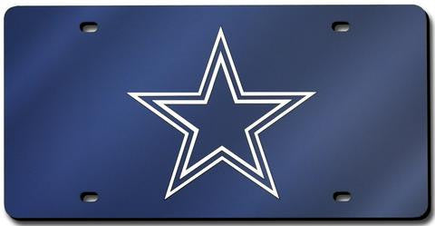 Dallas Cowboys NFL Laser Cut License Plate (Navy) - Dynasty Sports & Framing 