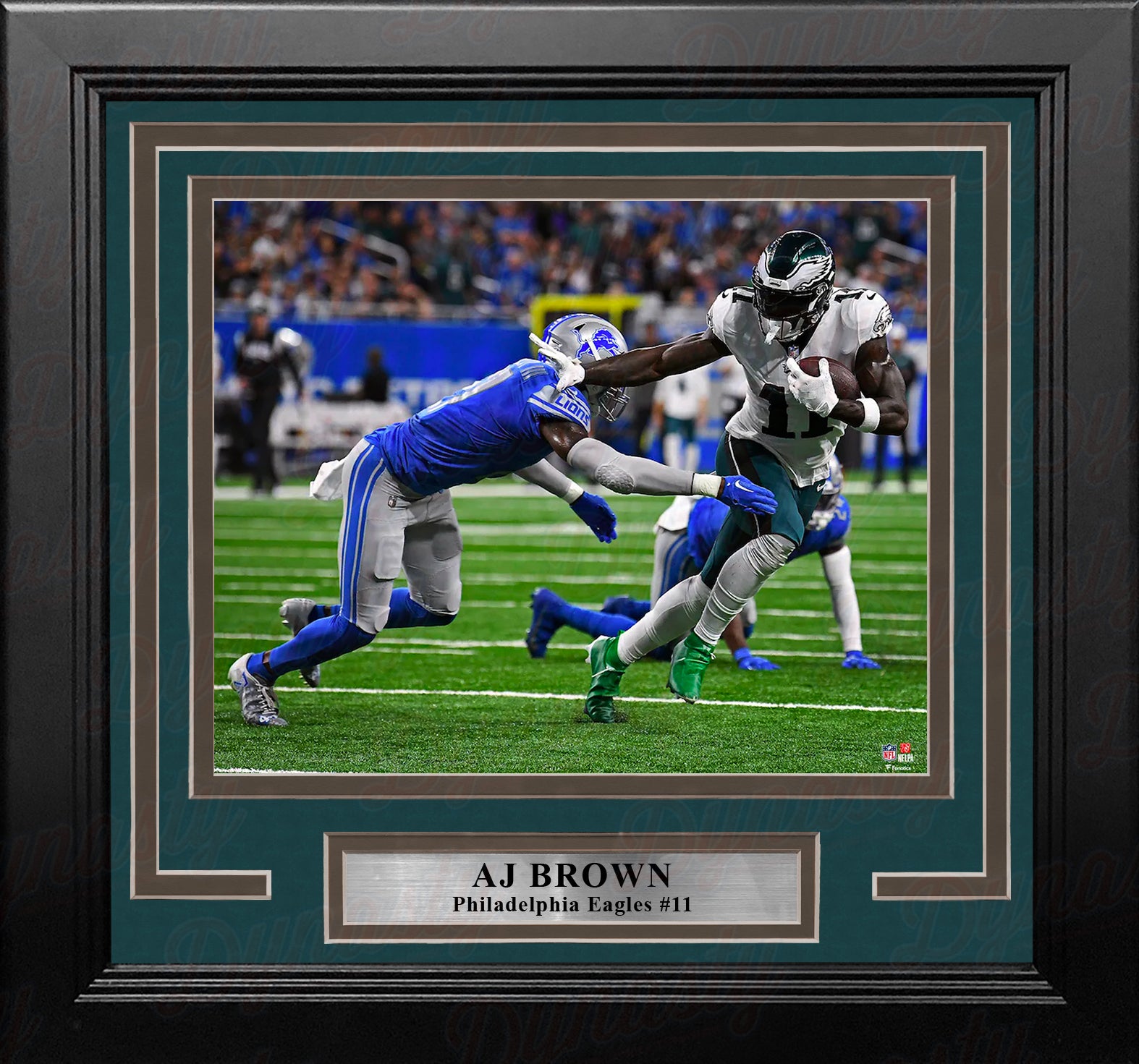 AJ Brown in Action Philadelphia Eagles 8" x 10" Framed Football Photo - Dynasty Sports & Framing 