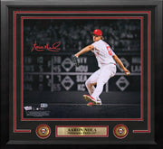 Aaron Nola Philadelphia Phillies Autographed 11" x 14" Framed Blackout Baseball Photo - Dynasty Sports & Framing 