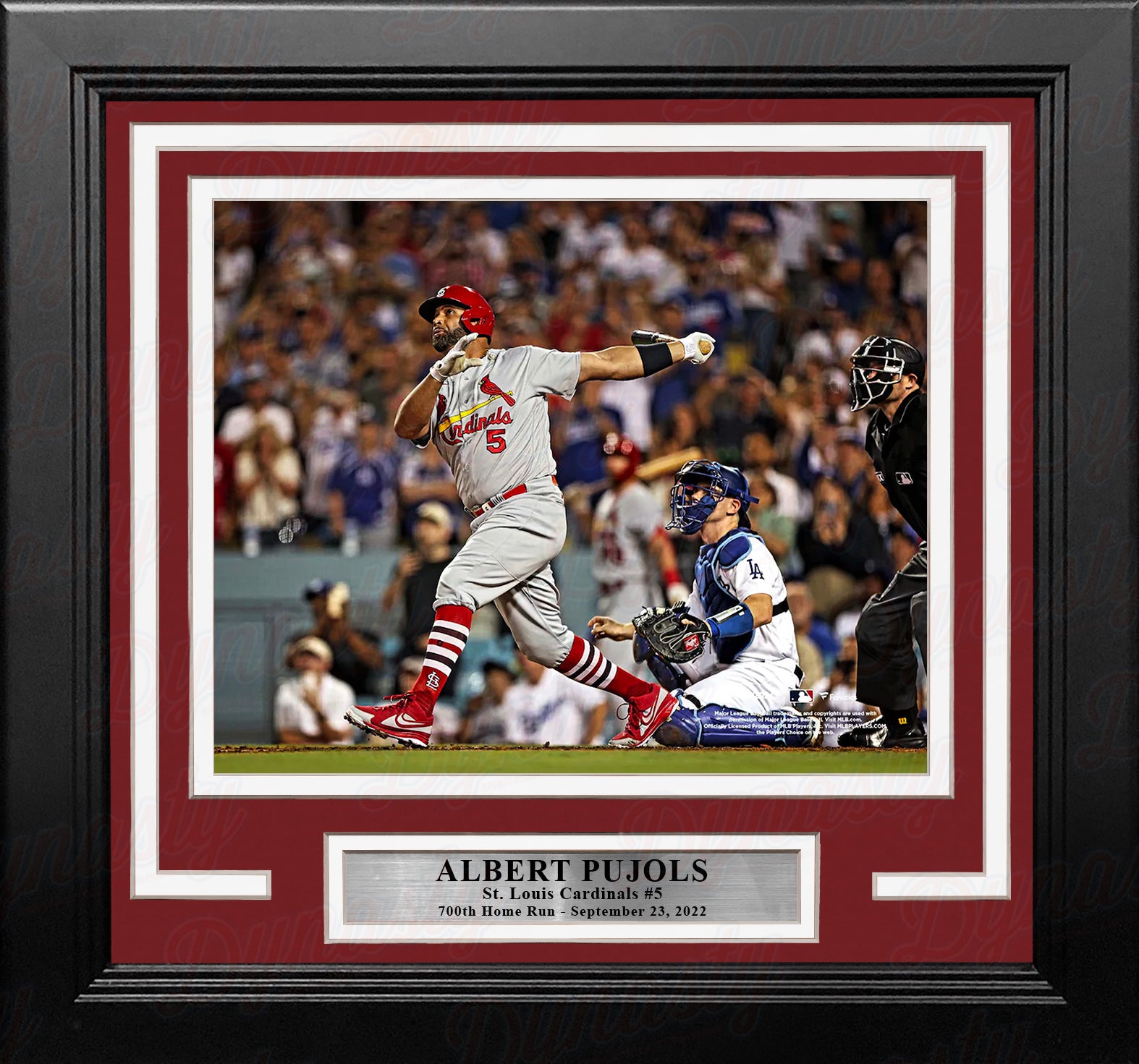 Albert Pujols 700th Home Run St. Louis Cardinals 8" x 10" Framed Baseball Photo - Dynasty Sports & Framing 