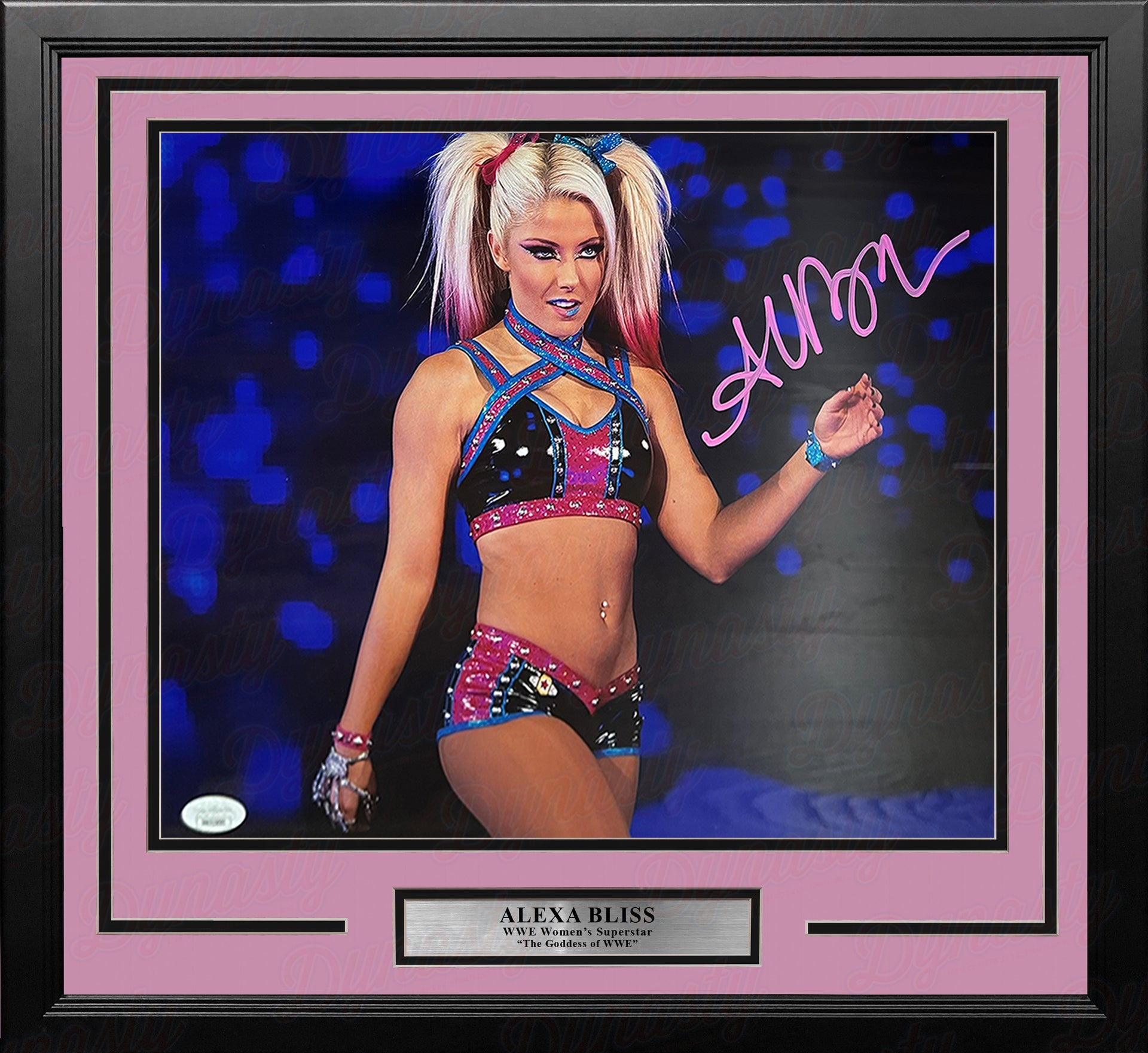 Alexa Bliss Making Her Entrance Autographed Framed WWE Wrestling Photo - Dynasty Sports & Framing 