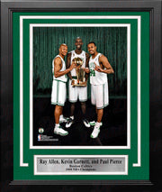 Ray Allen, Kevin Garnett, & Paul Pierce NBA Champions Boston Celtics 8x10 Framed Basketball Photo - Dynasty Sports & Framing 
