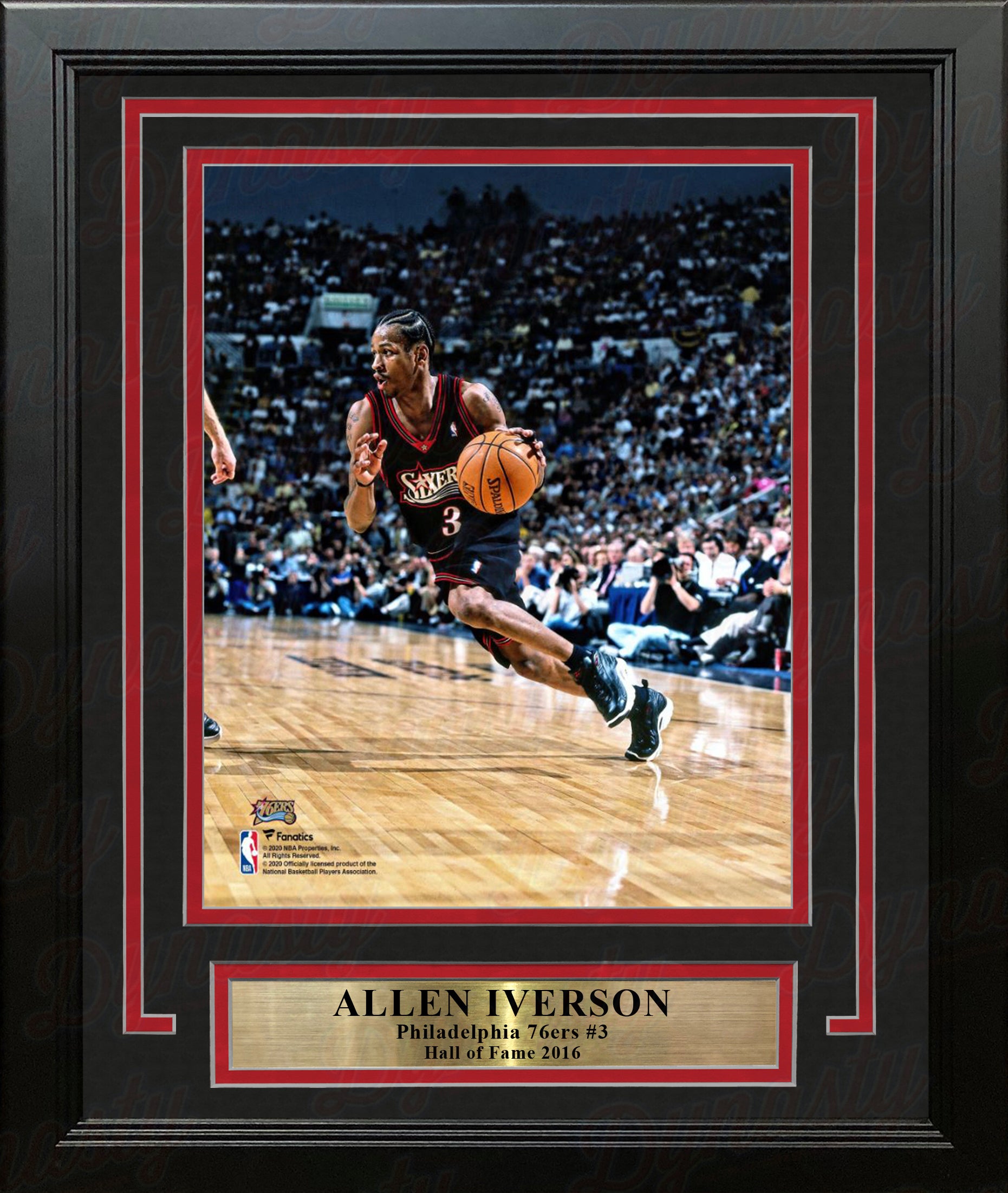 Allen Iverson in Action Philadelphia 76ers 8" x 10" Framed Basketball Photo - Dynasty Sports & Framing 
