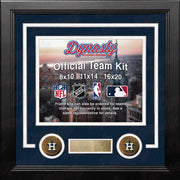 MLB Baseball Photo Picture Frame Kit - Houston Astros (Navy Matting, White Trim) - Dynasty Sports & Framing 