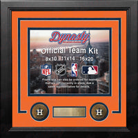 MLB Baseball Photo Picture Frame Kit - Houston Astros (Orange Matting, Navy Trim) - Dynasty Sports & Framing 