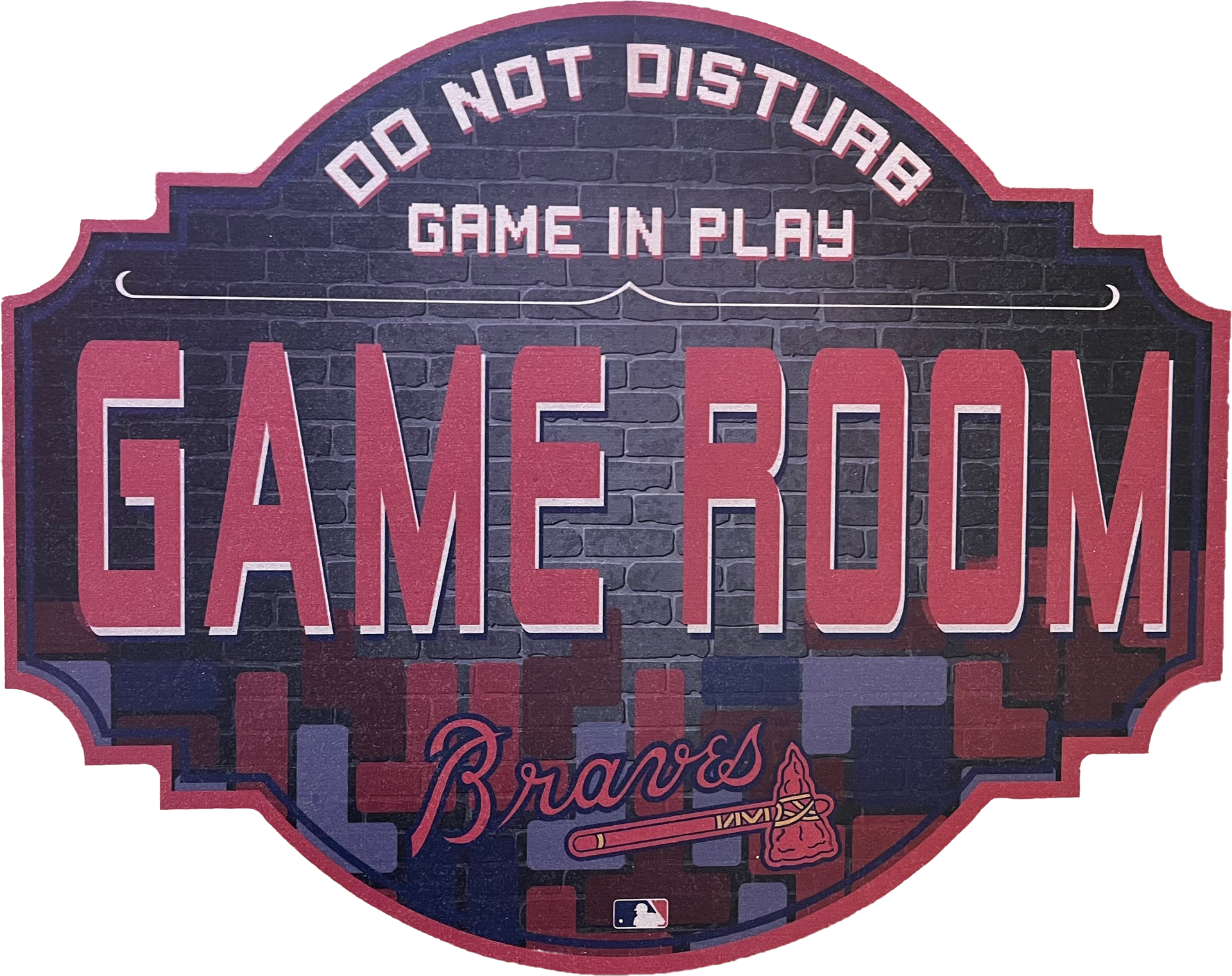 Atlanta Braves 12" Game Room Wood Sign - Dynasty Sports & Framing 