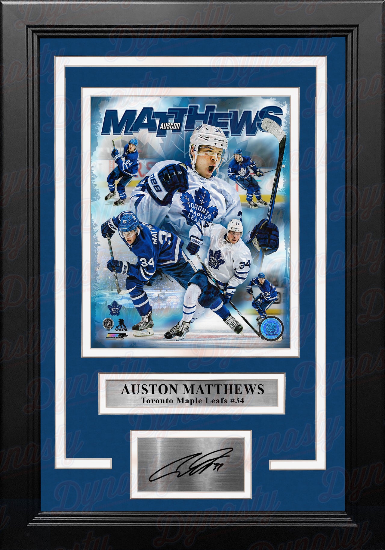 Auston Matthews Toronto Maple Leafs 8" x 10" Framed Hockey Collage Photo with Engraved Autograph - Dynasty Sports & Framing