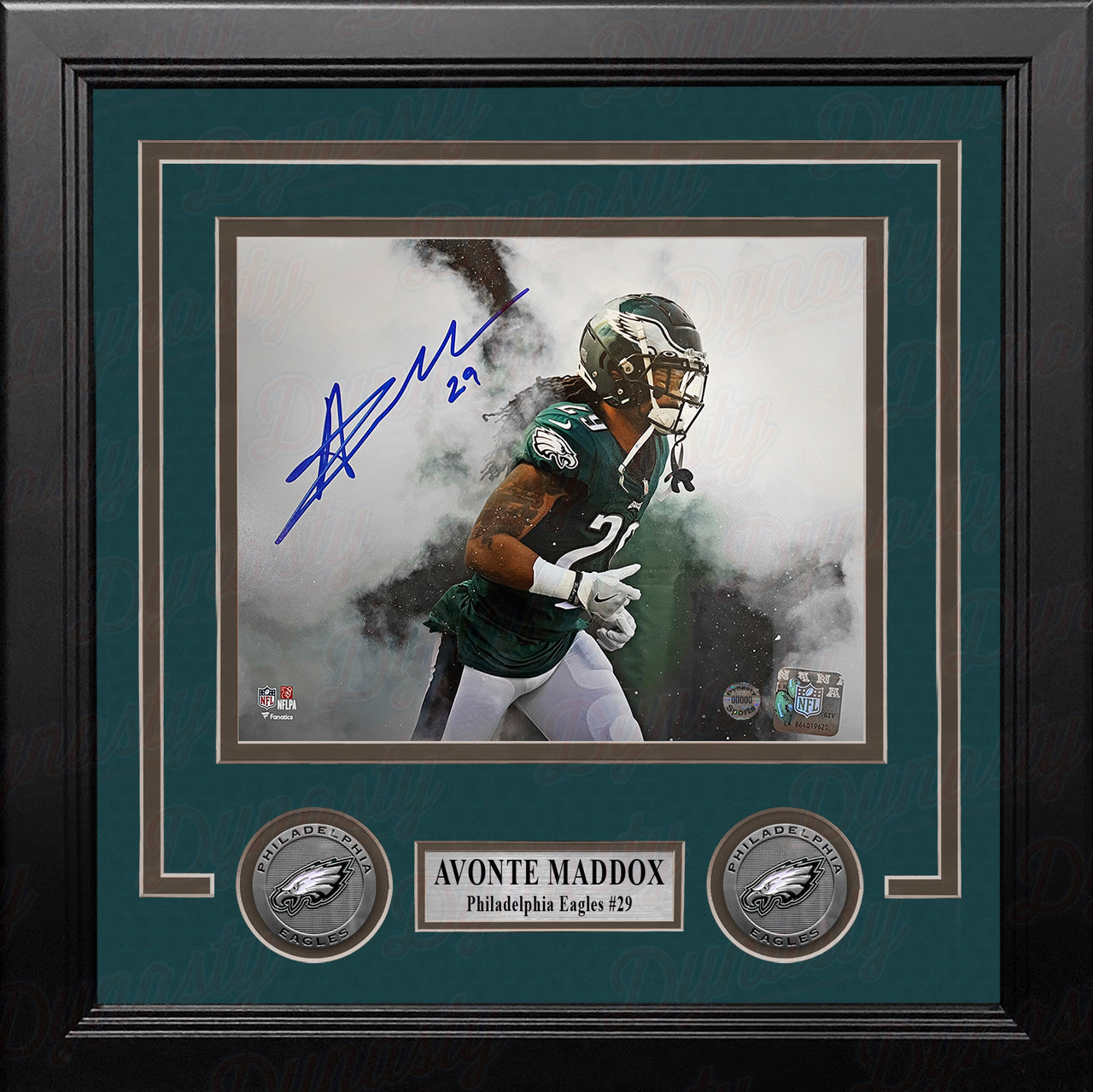 Avonte Maddox in the Smoke Philadelphia Eagles Autographed 8" x 10" Framed Football Photo - Dynasty Sports & Framing 