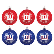New York Giants Holiday 6 Piece Ornament Set - Dynasty Sports & Framing 