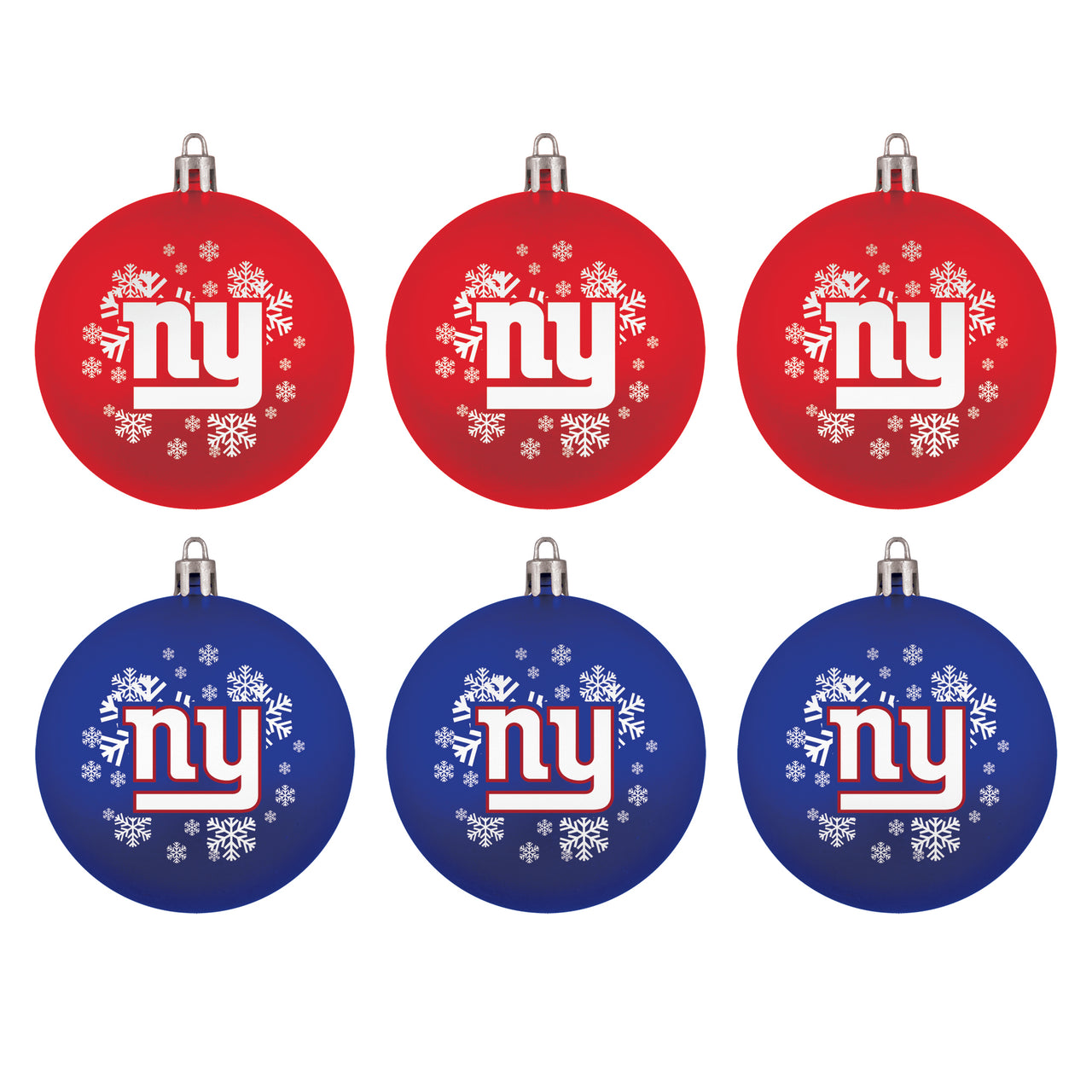 New York Giants Holiday 6 Piece Ornament Set - Dynasty Sports & Framing 
