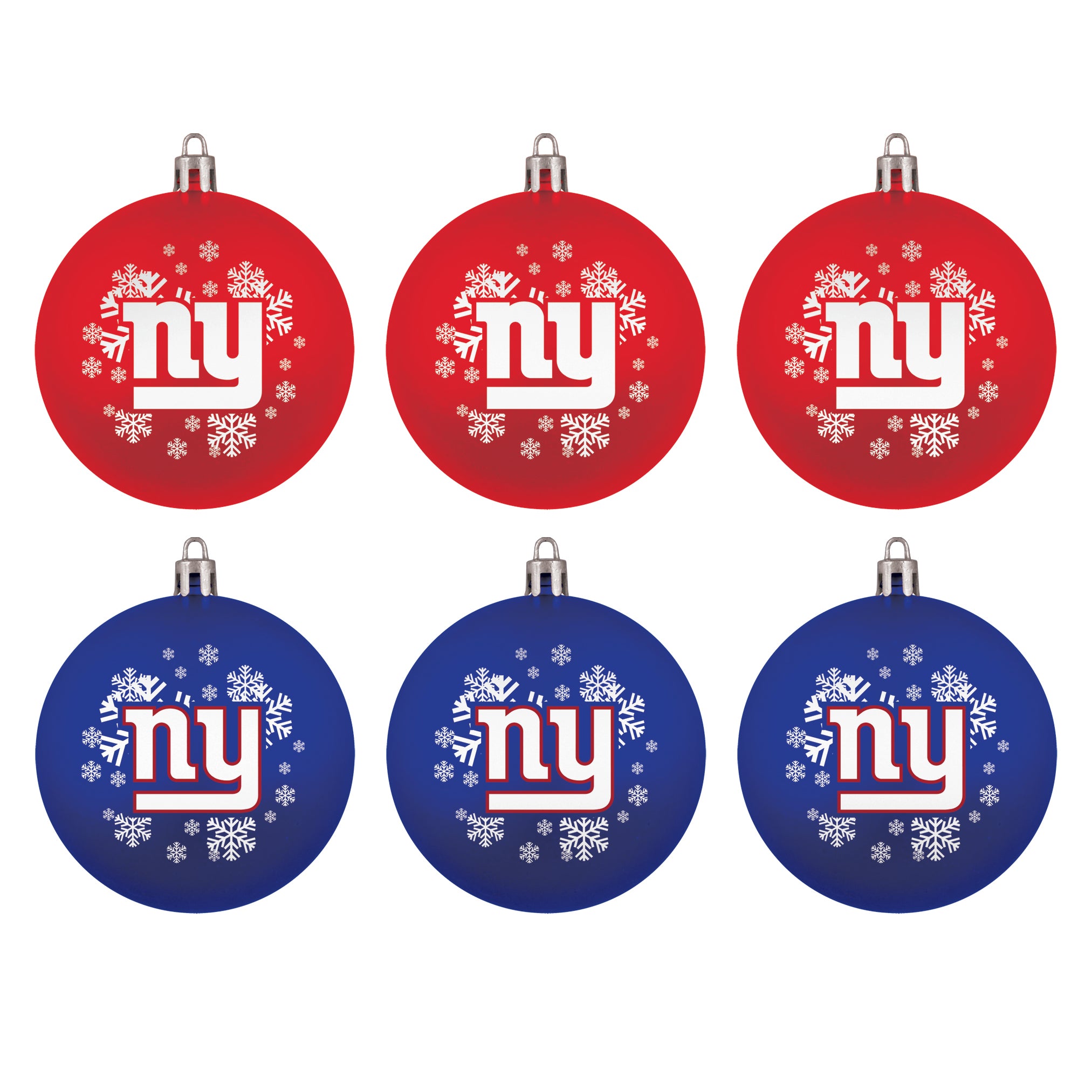 New York Giants Holiday 6 Piece Ornament Set - Dynasty Sports & Framing 