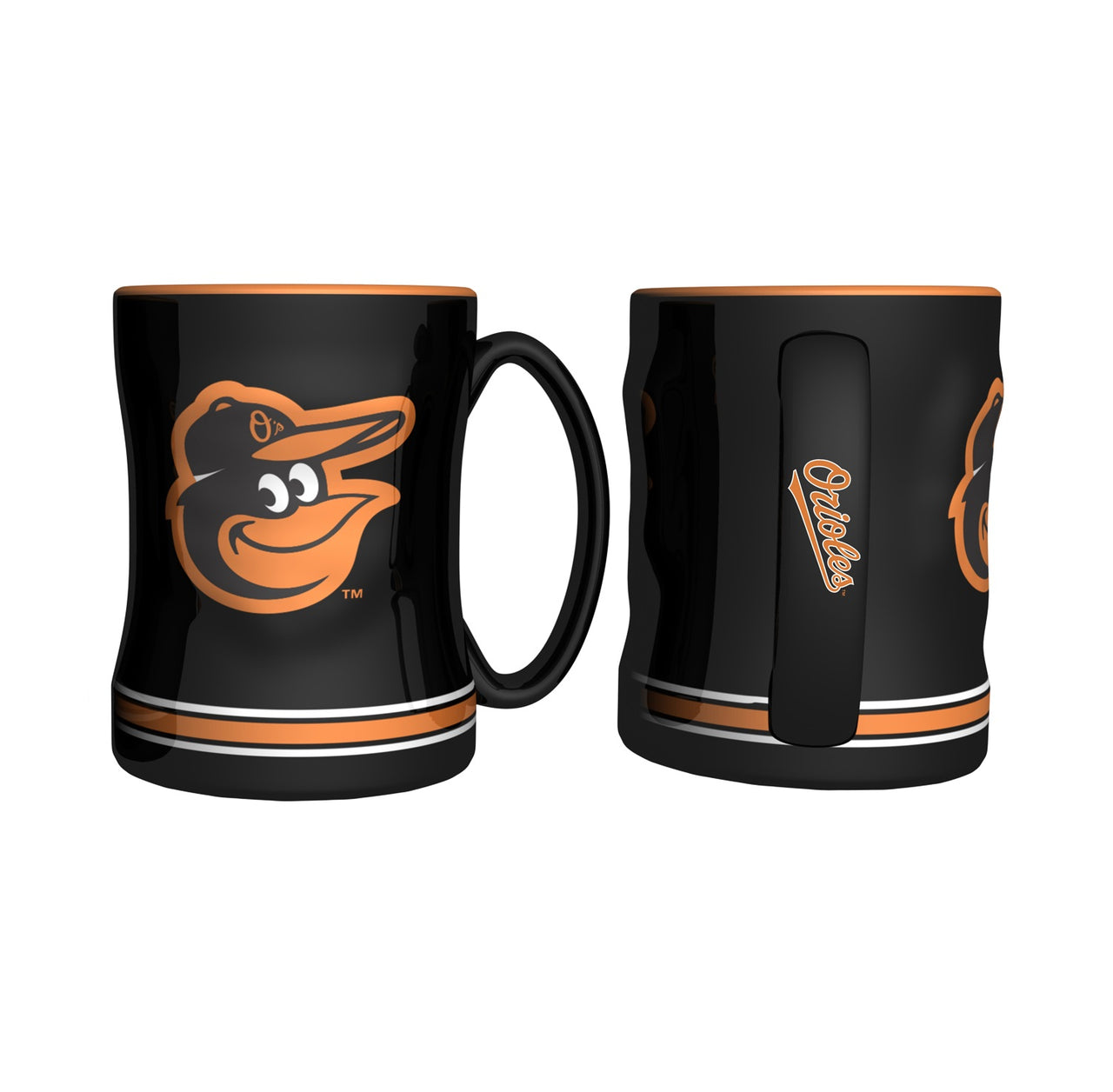 Baltimore Orioles MLB Baseball Logo Relief 14 oz. Mug - Dynasty Sports & Framing 