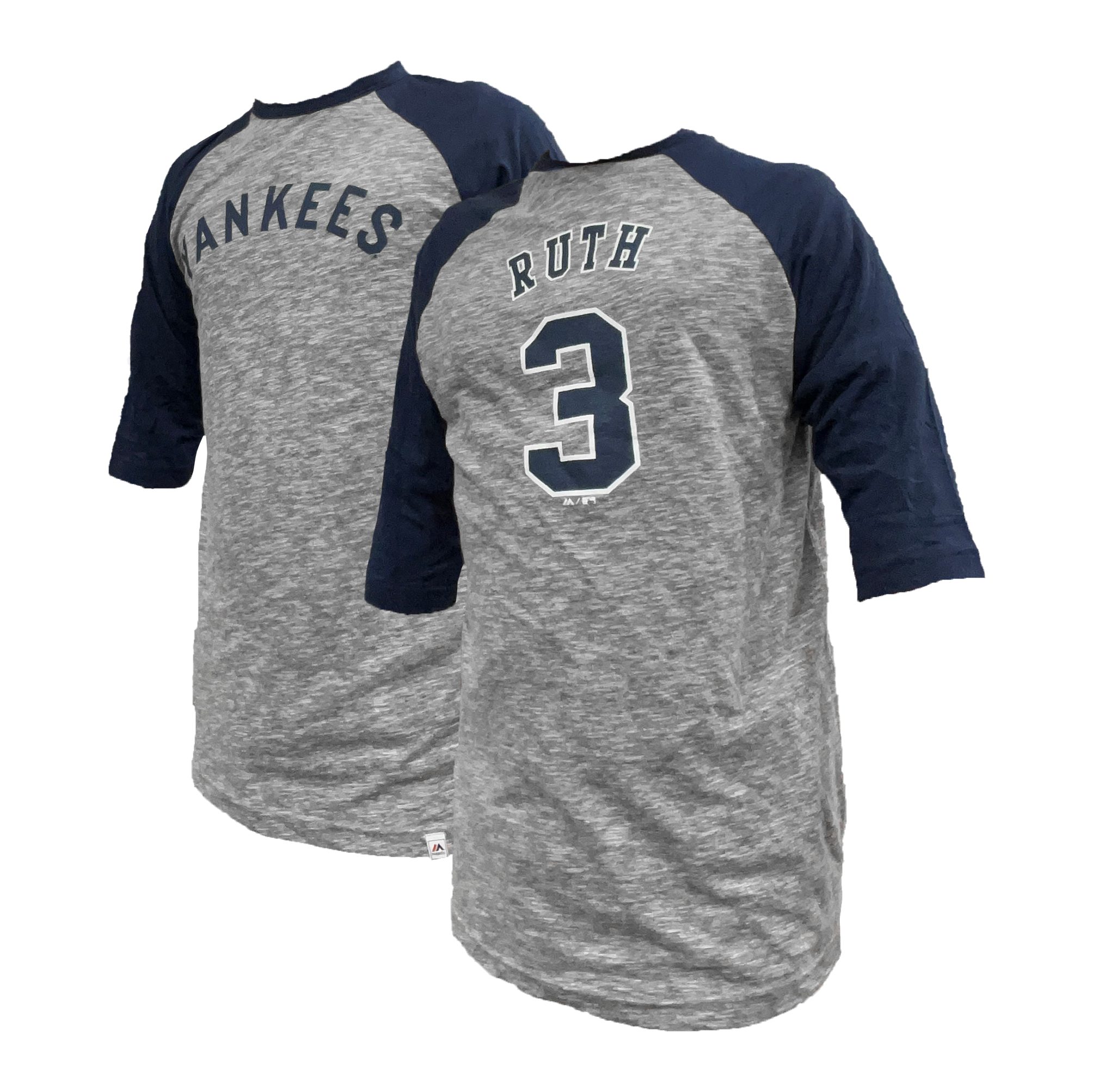 Babe Ruth New York Yankees Cooperstown Collection 3/4 T-Shirt - Dynasty Sports & Framing 