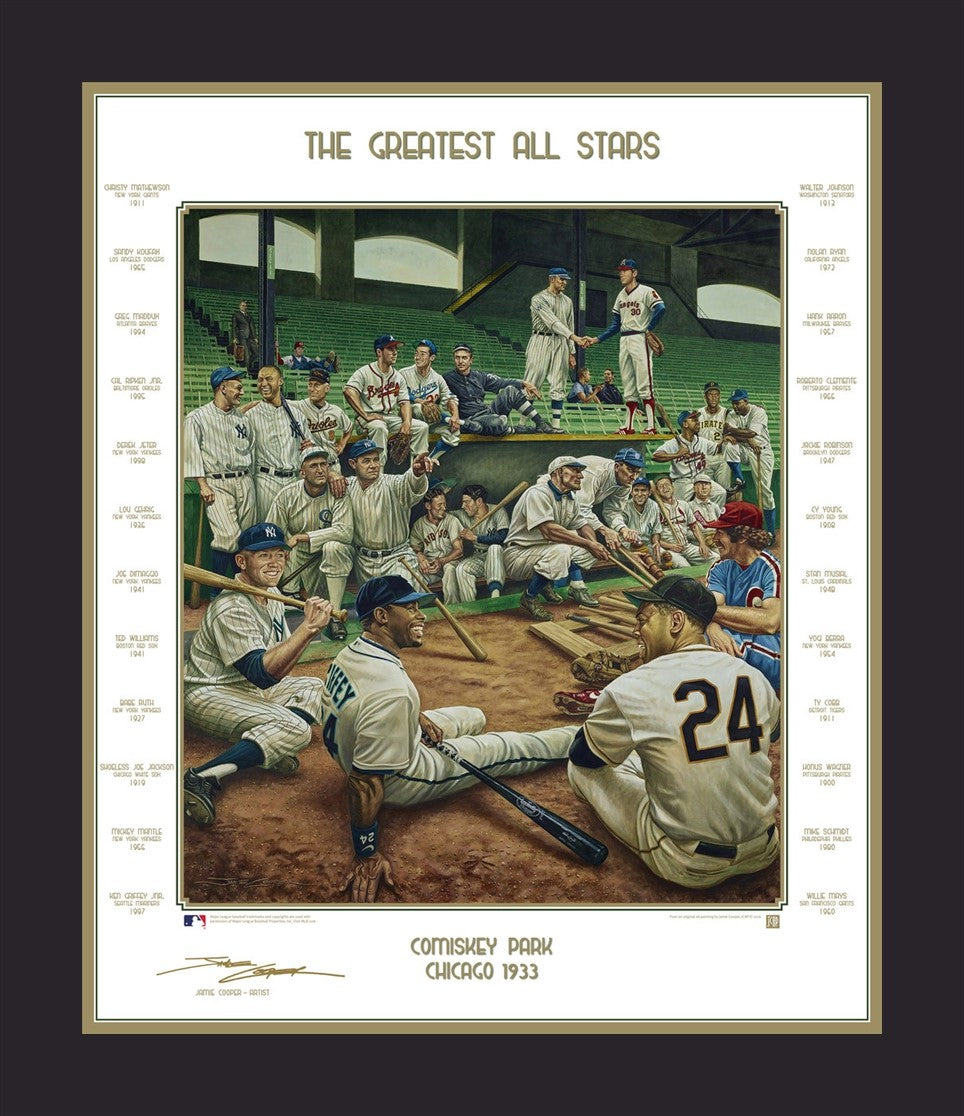 MLB Baseball's Greatest All-Stars Exclusive Dream Scene Framed Lithograph Artwork Print - Dynasty Sports & Framing 