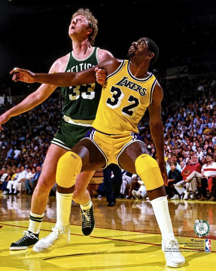 Larry Bird v. Magic Johnson 8" x 10" Basketball Photo - Dynasty Sports & Framing 