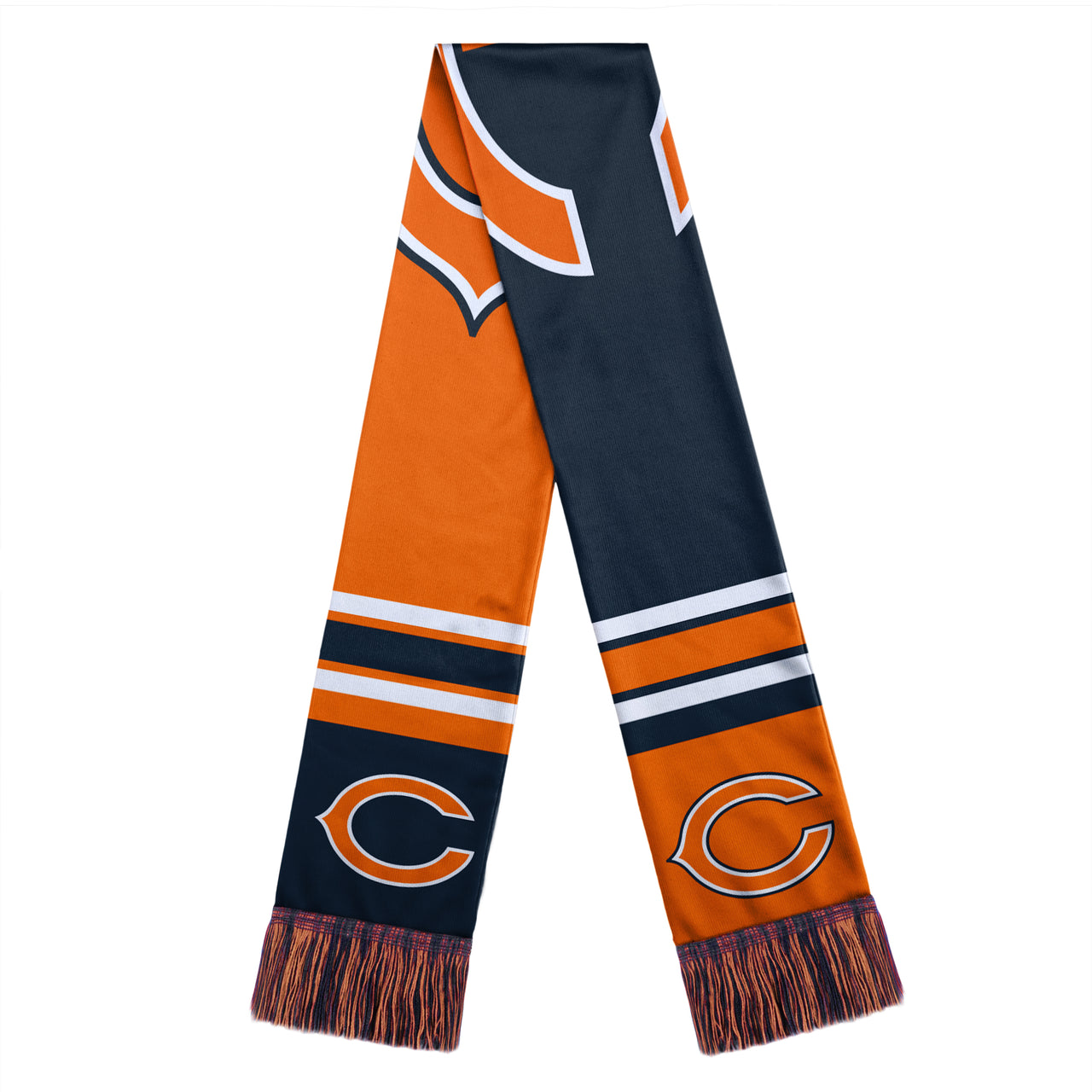 Chicago Bears NFL Football Color Block Big Logo Scarf - Dynasty Sports & Framing 