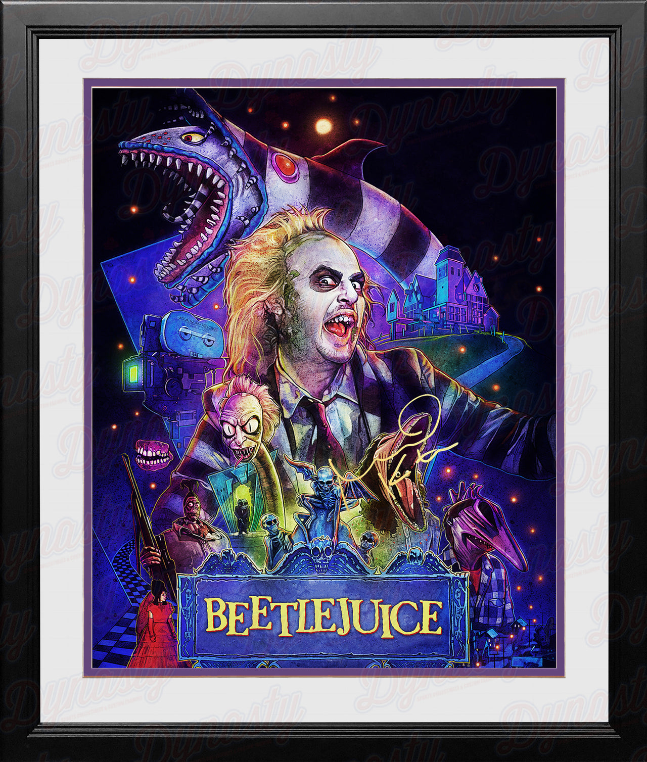 Michael Keaton Framed Autographed 16x20 Photo Collage "Beetlejuice" - Dynasty Sports & Framing 