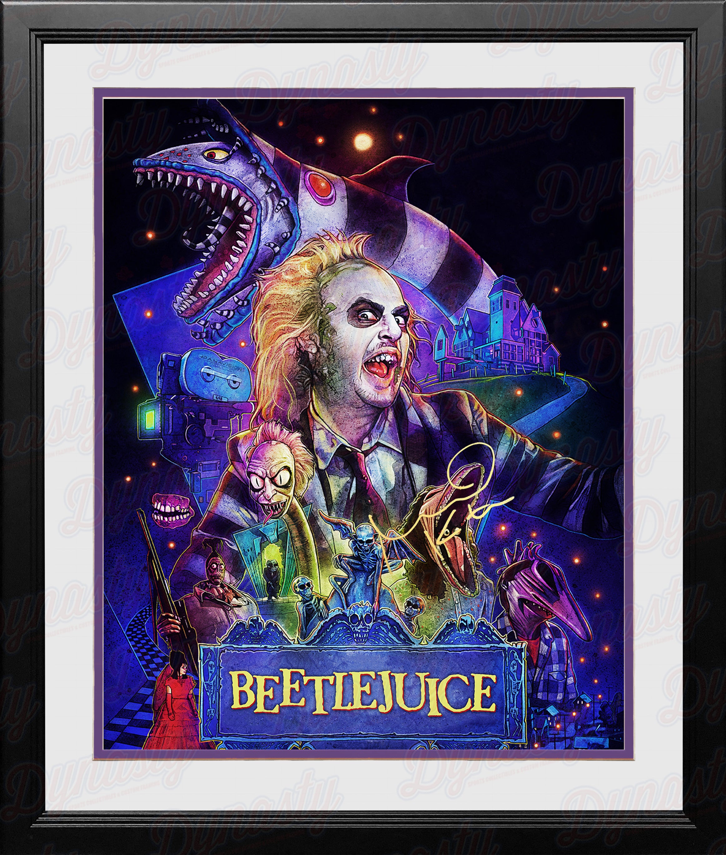Michael Keaton Framed Autographed 16x20 Photo Collage "Beetlejuice" - Dynasty Sports & Framing 