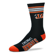 Cincinnati Bengals Men's 4 Stripe Deuce Socks - Dynasty Sports & Framing 
