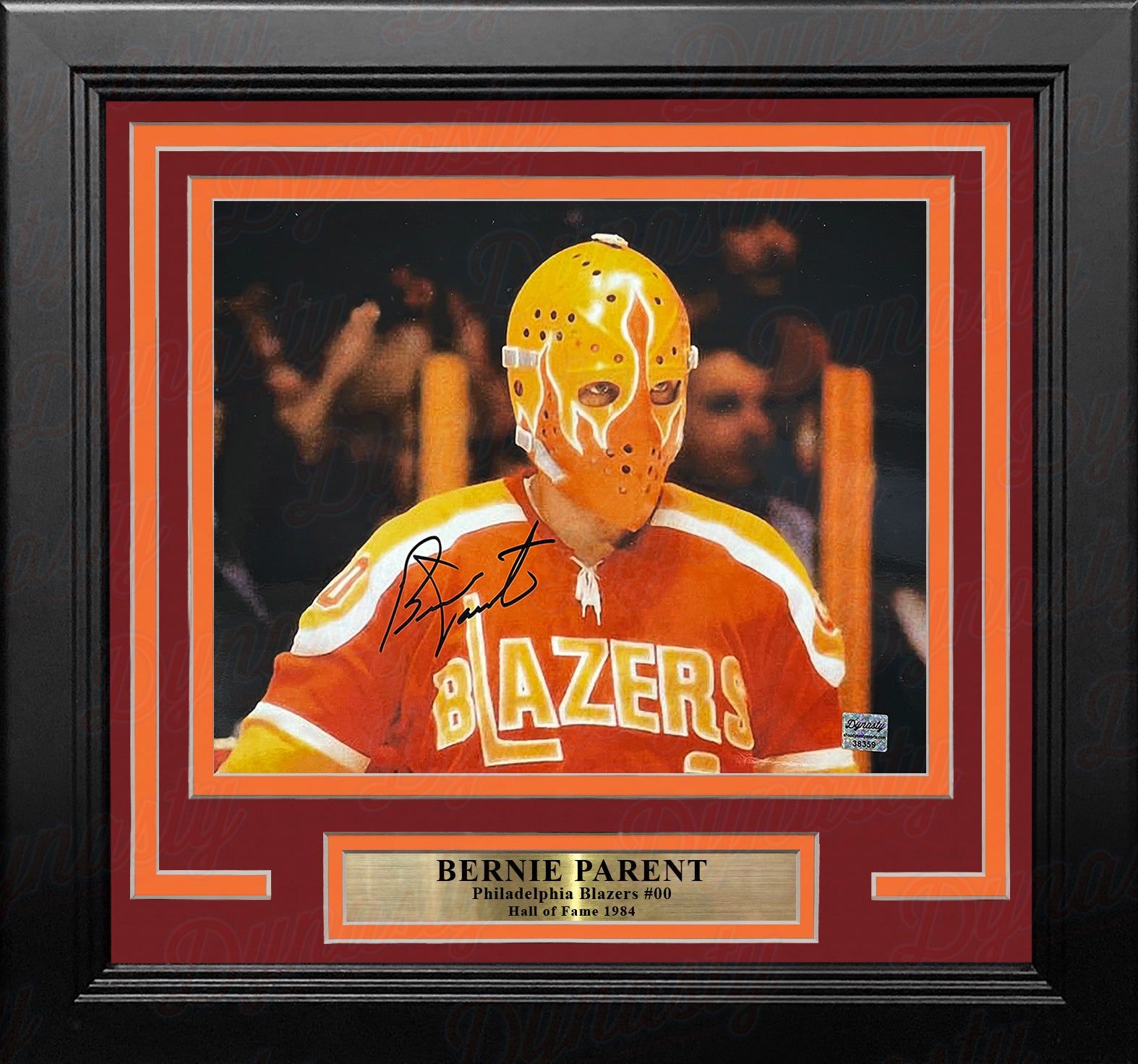Bernie Parent Autographed Philadelphia Blazers 8" x 10" Framed Hockey Photo - Dynasty Sports & Framing 