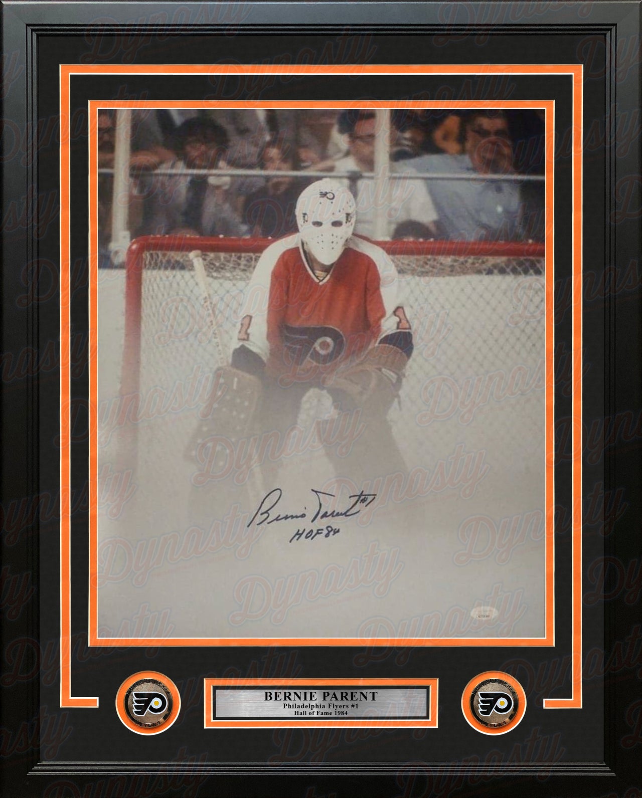 Autographed/Signed KIMMO TIMONEN Philadelphia Orange Hockey Jersey JSA COA  Auto
