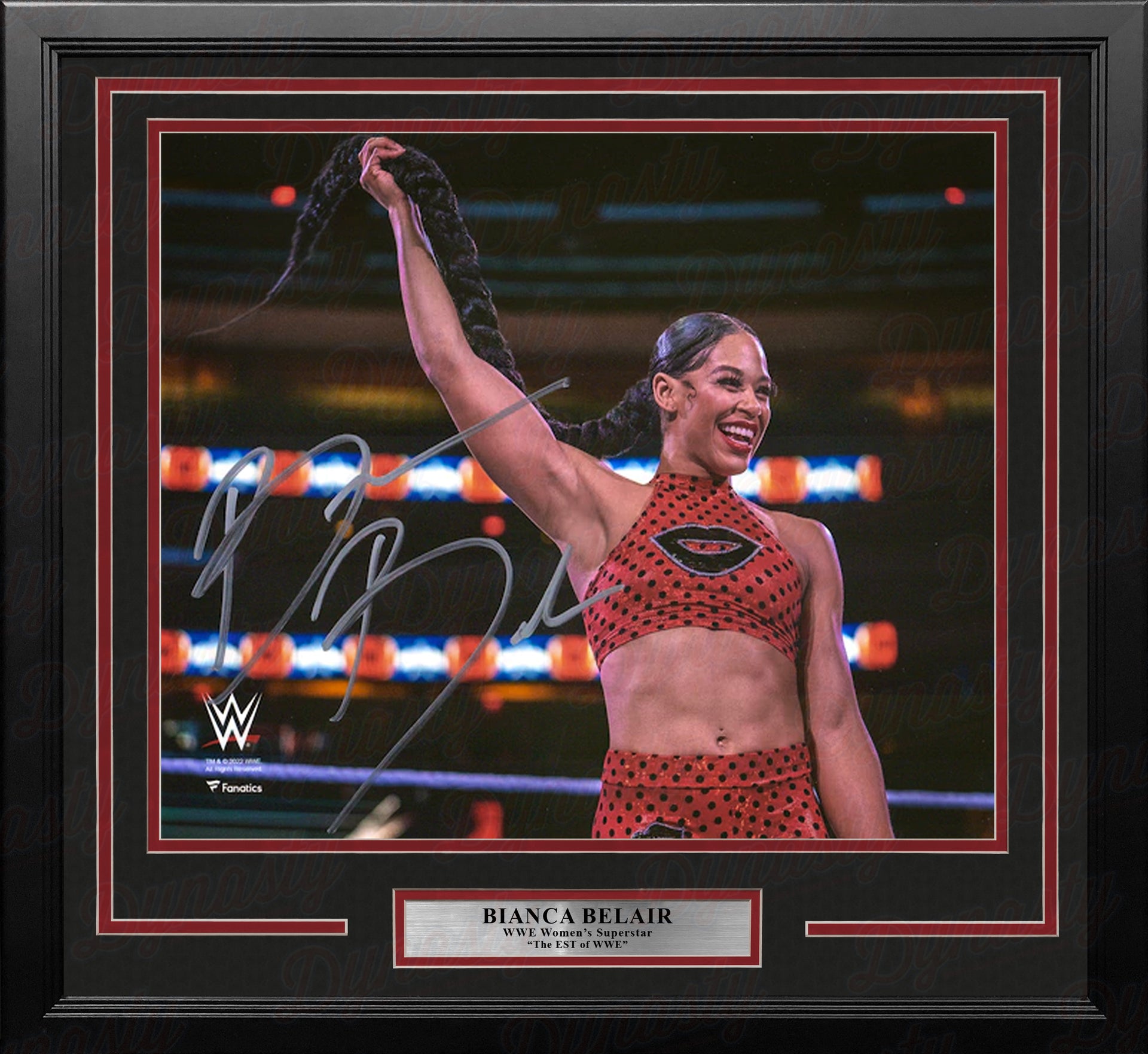 Bianca Belair Hair Whip Autographed 16" x 20" Framed WWE Wrestling Photo - Dynasty Sports & Framing 