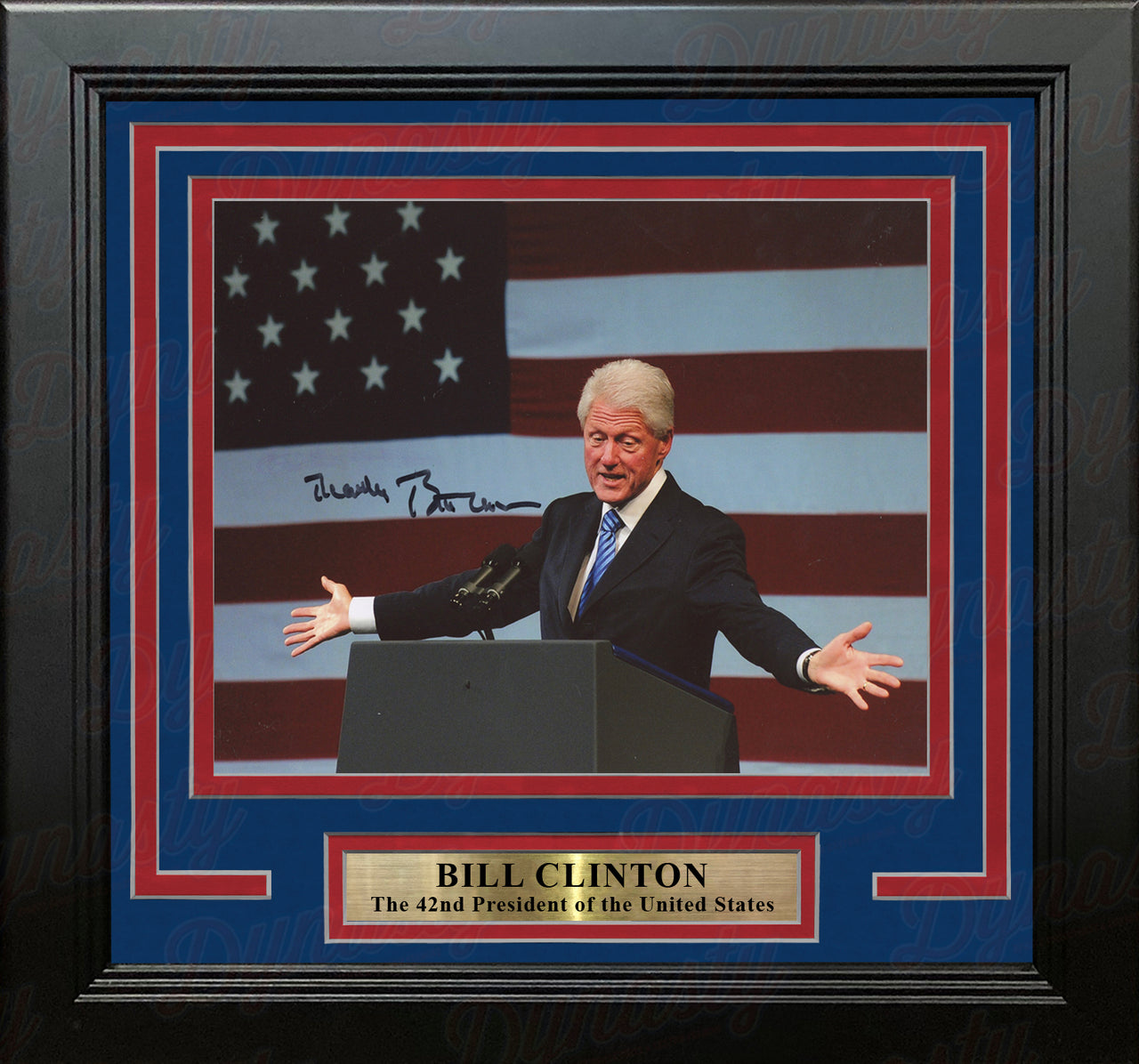 Bill Clinton 42nd President of the United States Autographed 8" x 10" Framed Photo - Dynasty Sports & Framing 