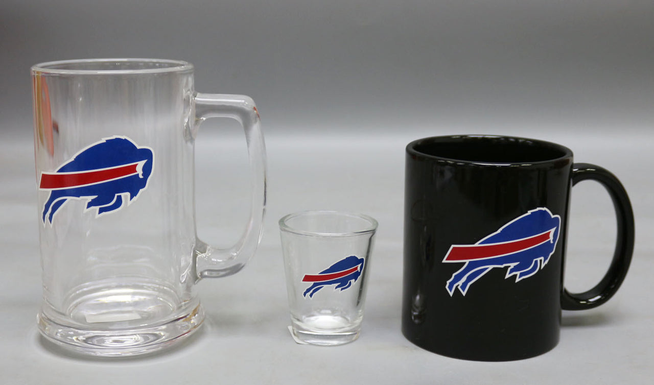 Buffalo Bills 3-Piece Glassware Gift Set - Dynasty Sports & Framing 