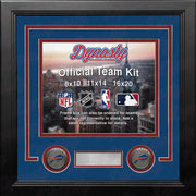 NFL Football Photo Picture Frame Kit - Buffalo Bills (Blue Matting, Red Trim) - Dynasty Sports & Framing 