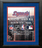 NBA Basketball Photo Picture Frame Kit - Detroit Pistons (Blue Matting, Red Trim) - Dynasty Sports & Framing 
