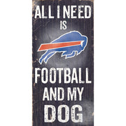 Buffalo Bills Football and My Dog Wooden Sign - Dynasty Sports & Framing 