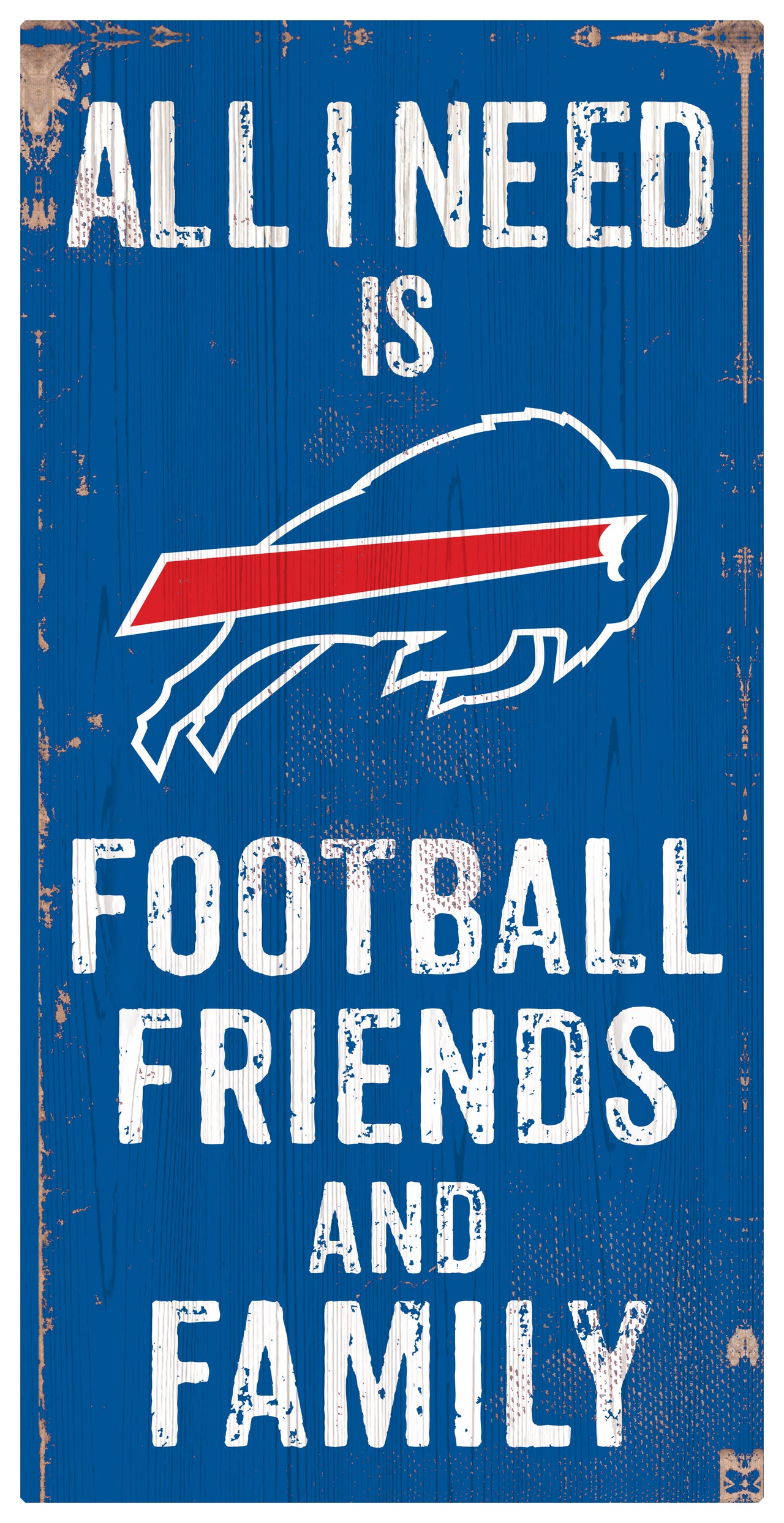 Buffalo Bills Football and My Friends & Family Wood Sign - Dynasty Sports & Framing 