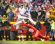 Josh Allen Defender Hurdle Buffalo Bills 8" x 10" Football Photo - Dynasty Sports & Framing 