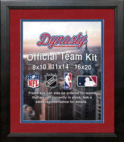 NBA Basketball Photo Picture Frame Kit - Detroit Pistons (Red Matting, Blue Trim) - Dynasty Sports & Framing 