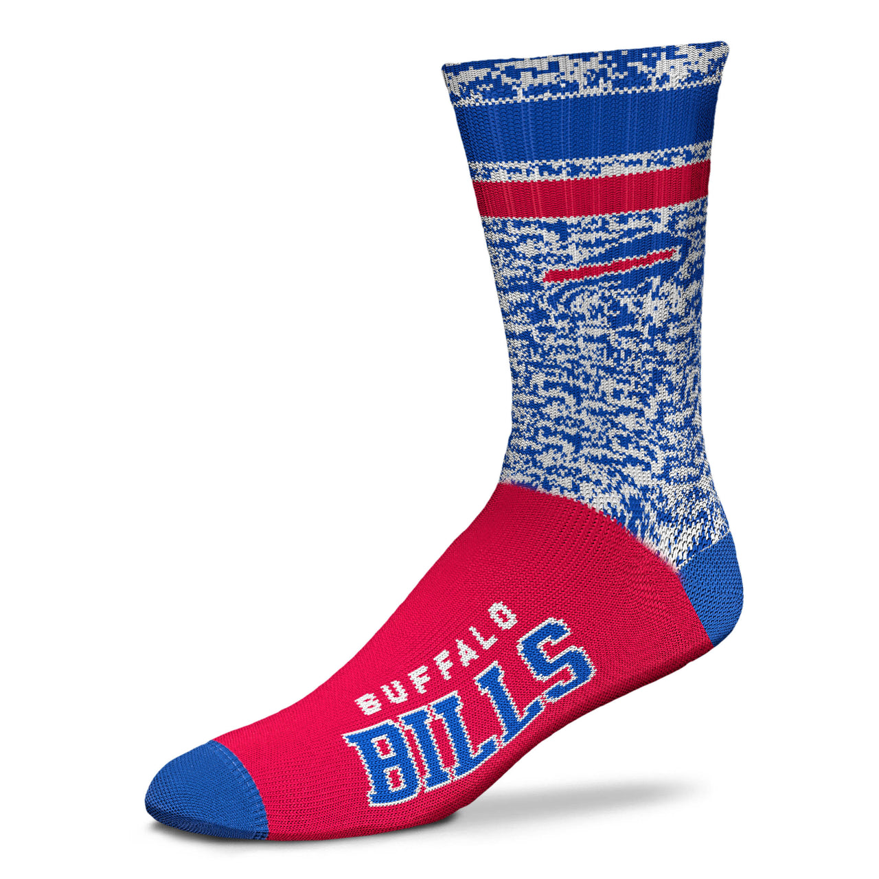 Buffalo Bills Men's 4 Stripe Retro Deuce Socks - Dynasty Sports & Framing 