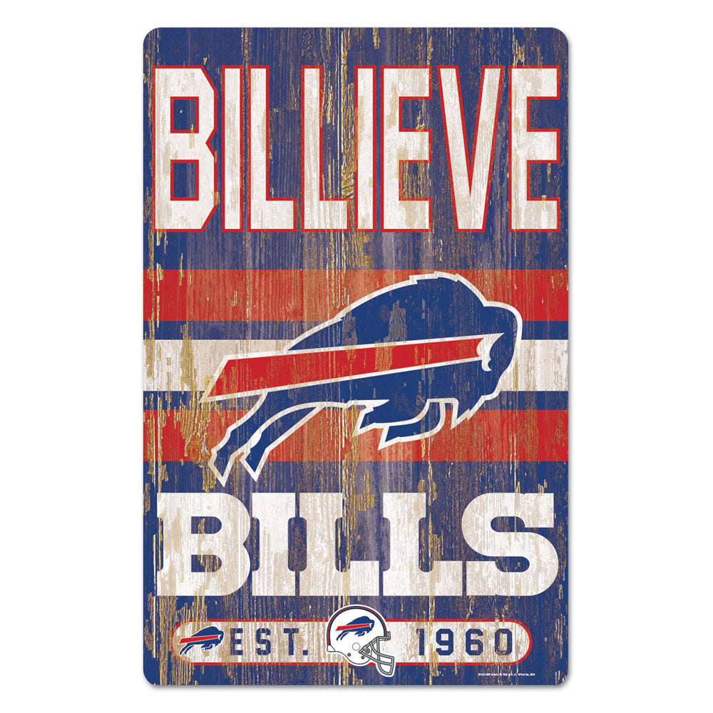 Buffalo Bills 11" x 17" Slogan Wood Sign - Dynasty Sports & Framing 
