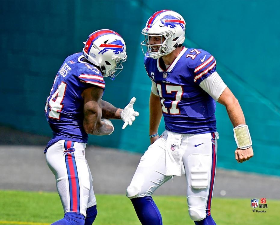 Stefon Diggs & Josh Allen Buffalo Bills 8" x 10" Football Photo - Dynasty Sports & Framing