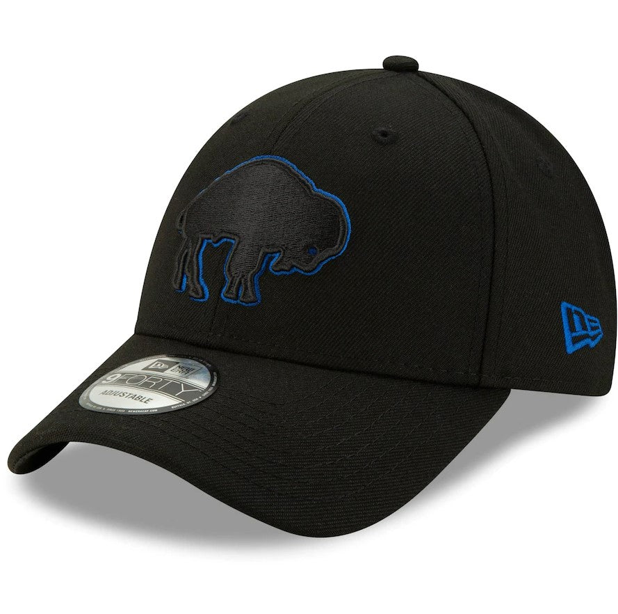 Buffalo Bills New Era Throwback Logo Momentum 9FORTY Adjustable Snapback Hat - Black - Dynasty Sports & Framing 