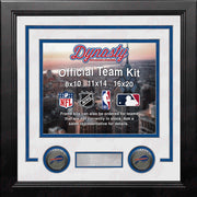 NFL Football Photo Picture Frame Kit - Buffalo Bills (White Matting, Blue Trim) - Dynasty Sports & Framing 